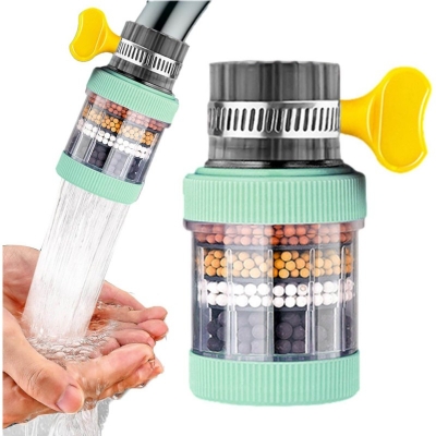 Picture of Water Filter for Sink,Six-Layer Sink Faucet Water Filter with Carbon | Water Drinking Necessities for Bathroom, Toilet, Kitchen, Tea Room, Laundry Room-Multicolor