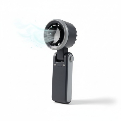 Picture of Portable Handheld Turbo Fan with High Speed Brushless Motor, 5 Adjustable Wind Speeds, Rechargeable Large Capacity Battery, 180 Degree Foldable Design, LED Digital Display for Travel, Home, Office, and Outdoor.-Multicolor