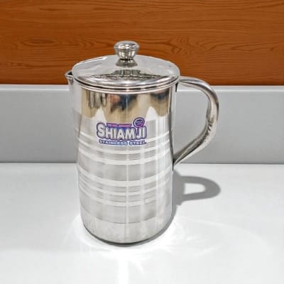 Picture of 1 pcs non magnetic  Stainless Steel Water Jug Pitcher, 2 litres-Silver
