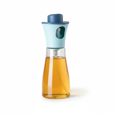 Picture of 180ml Glass Olive Oil Sprayer for Cooking, Leak-Proof Refillable Vinegar Mister Dispenser for Air Fryer, Salad, BBQ, and Baking, Healthy Food-Grade Kitchen Oil Spray Bottle for Precise Portion Control and Easy Cleaning-Multicolor