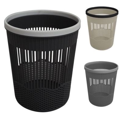 Picture of Mini Plastic Slatted Waste Basket/Desk Organizer-Multicolor