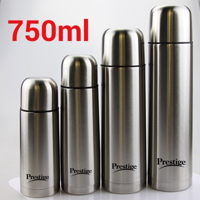 Picture of 1 pcs Prestige Thermopro Flask - 750ml Stainless Steel Insulated Bottle, Durable and Leak-Proof, Keeps Drinks Hot or Cold for Hours-Silver