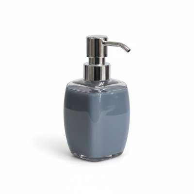 Picture of Vibrant multicolor square acrylic soap dispenser featuring a premium chrome-finish pump mechanism perfect for enhancing your bathroom vanity decor or modern kitchen sink countertop with a stylish and contemporary touch of color.-Multicolor