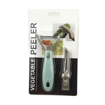 Picture of 2 in 1 Peeler Set Julienne Vegetable Peeler Stainless Steel Cabbage Carrot Potato Peelers-Multicolor