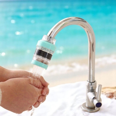 Picture of Mini Household Water Filter – Magnetic Purification with Medical Stone, Efficiently Removes Rust and Impurities from Tap Water, Easy Installation Faucet Attachment",-Multicolor