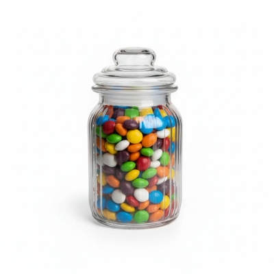 Picture of Durable Clear Glass Cookie/Candy Jar 1 pcs-Multicolor