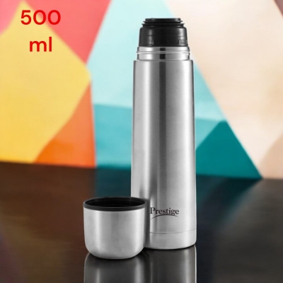 Picture of Prestige 500ml Flask - Stainless Steel Double Wall Insulation Bottle Keeps Drinks Hot or Cold for 24 Hours, Leak-Proof and Stylish-Multicolor