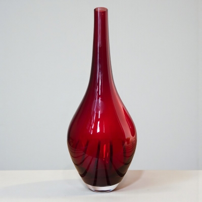 Picture of Vintage IKEA Salong Ruby Red Glass Vase-Red