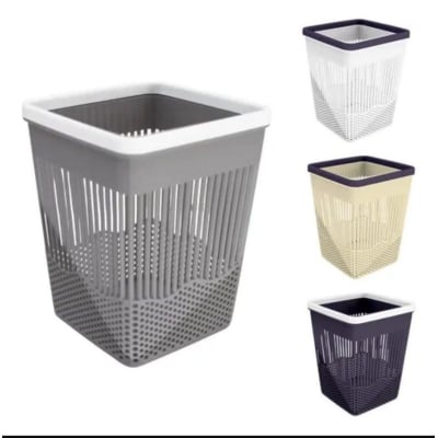 Picture of Mini Plastic Slatted Waste Basket/Desk Organizer square shape-Multicolor