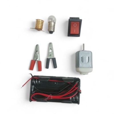 Picture of Explore Electricity with 7pcs Circuit Kit – Build Motors, Learn Current Flow – Ideal for School Science Projects & Home Experimentation-Multicolor