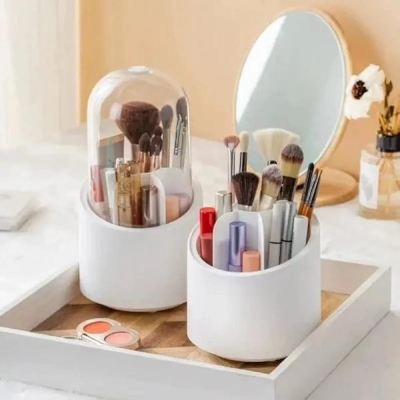 Picture of 360-Degree Rotating Makeup Brush Holder with Dustproof Lid-Multicolor