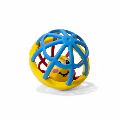 Picture of Premium Baby Plastic Soothing Rattle Toy, Soft Silicone Bendy Ball with Gentle Jingle Sound, BPA-Free Early Education Puzzle Hand Ball for Newborns and Infants 0-3-6 Months, Stimulates Sensory and Motor Skills Development.-Multicolor