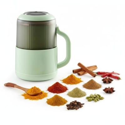 Picture of INIMA Japan Coffee Grinder RAK-21 | Electric Multi-purpose Kitchen Appliance for Coffee Beans, Spices, Grains, Nuts | Durable Stainless Steel Blades & Body | 1500W Powerful Motor | Compact Design for Home Use-Multicolor
