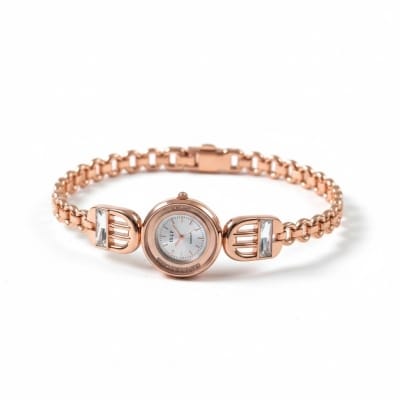 Picture of Luxury Rose Gold Women’s Bracelet Watch Featuring Crystal Accents Elegant Round Dial Premium Quartz Movement Stylish Fashion Jewelry Wristwatch Perfect Anniversary Gift for Her Trendy Ladies Accessory High Quality Finish.-Multicolor