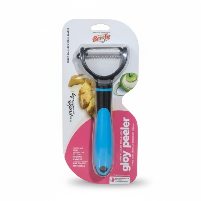 Picture of Bright Glory Professional Y-Shaped Vegetable Peeler with Ultra-Sharp Stainless Steel Blades and Ergonomic Non-Slip Plastic Handle, Perfect High-Efficiency Kitchen Tool for Fast Peeling of Potatoes, Apples, Carrots, and Various Fresh Garden Produce.-Multicolor
