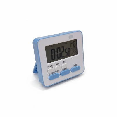 Picture of Premium Multifunctional 24-Hour Digital Kitchen Timer and Desktop Clock with Large LCD Display, Magnetic Back, Foldable Stand, Loud Alarm, and Silent Flashing Mode for Cooking, Baking, Sports, Study, and Laboratory Time Management-Multicolor