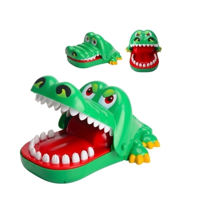 Picture of Crocodile Teeth Game Toy – Funny Alligator Dentist Bite Finger Game for Kids, Parties, and Family Fun. Exciting Toy for Children Aged 3+ Years. Perfect Gift for Any Occasion!-green