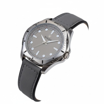 Picture of Premium Men's Watch Featuring a Luxury Grey Silicone Strap and Sleek Silver Dial Design with Analog Display for Sophisticated Business Professionals Seeking Elegance and Precision Timekeeping in Their Daily Life.-Silver