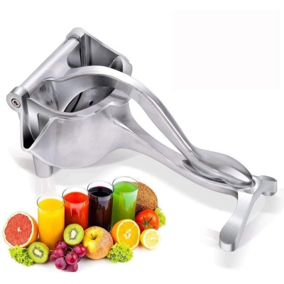 Picture of Portable Heavy Duty Cast Iron Juicer Easy to Clean Hand Pressure Lemon Squeezer Aluminum Alloy Manual Juicer Kitchen Tools-Light Grey
