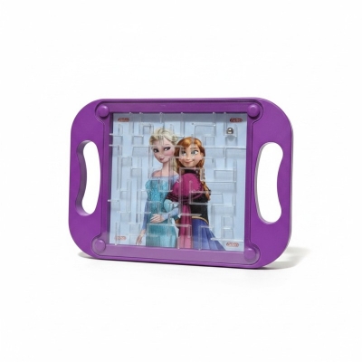 Picture of Maze Puzzle Double Balance Ball Board Game for Kids Brain Development Featuring Disney Frozen Elsa and Anna Characters Handheld 3D Educational Toy for Enhancing Focus Hand-Eye Coordination and Cognitive Thinking Skills-Multicolor