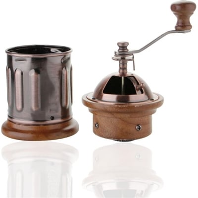 Picture of Hand-Cranked Grinder Household Metal Copper Pot Coffee Bean Grinder Retro Small Manual Grinder Grinder (Color : Copper)-Coffee