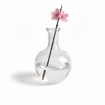 Picture of Large Smoke Grey Hand-Blown Glass Balloon Vase, Elegant Round Big Belly Decorative Bud Bottle with Slender Narrow Neck for Single Stems, Modern Aesthetic Centerpiece for Minimalist Living Room Home Decor Accent clear-Multicolor