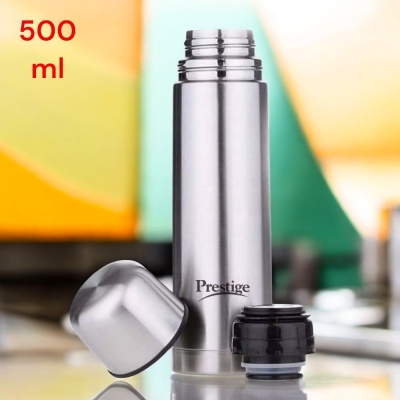 Picture of Prestige 500ml Stainless Steel Flask - Compact and Leak-Proof Design, Keeps Drinks Hot or Cold for 24 Hours-Multicolor