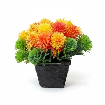 Picture of Handybee Modern Faux Plant Pot Artificial Bonsai Potted Flower for Home Office Living Room Table Indoor Decoration.-Multicolor