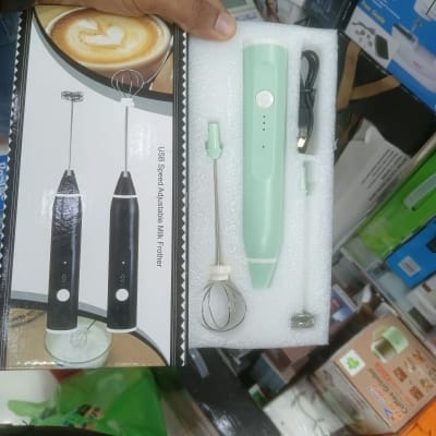 Picture of 3 Speeds Handheld USB Rechargeable Electric Foam Maker with 2 Stainless Whisks-Multicolor