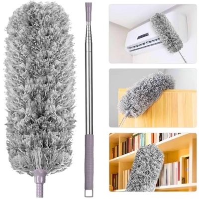 Picture of Heavy Duty Telescopic Microfiber Duster Extendable Up To 3M Long Bendable Head Washable Duster With Stainless Steel Handle For Cleaning Ceilings Cobwebs Fans Walls High Corners Furniture Dust Removal-Multicolor