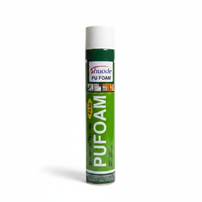 Picture of Shuode PU Foam FA33 Polyurethane Expanding Spray 750ml High Quality Economical Multi-Purpose Sealant for Gaps Filling and Insulation Projects in Bangladesh for Doors Windows Frames Construction and Home Repairing Maintenance Works.-Multicolor