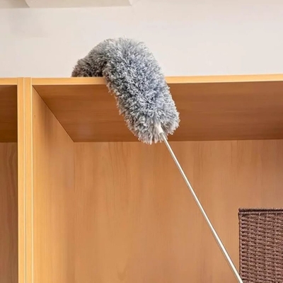 Picture of Heavy Duty Telescopic Microfiber Duster Extendable Up To 3M Long Bendable Head Washable Duster With Stainless Steel Handle For Cleaning Ceilings Cobwebs Fans Walls High Corners Furniture Dust Removal-Multicolor