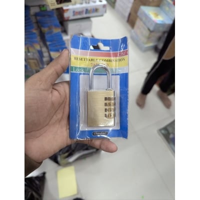 Picture of Secure Your Valuables with the TIMco CP38 38mm 4-Digit Combination Padlock - Resettable, Solid Brass Body, Hardened Steel Shackle, Weatherproof, Keyless Security Lock for Gym Lockers, Travel Luggage, Toolboxes, Gates, Sheds, and Storage Lockers-Multicolor