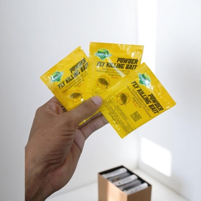 Picture of Greenleaf Fly Killer Powder – 10 Pack Bait for Maximum Indoor Fly Control – Odor-Free and Eco-Friendly Insect Elimination-yellow