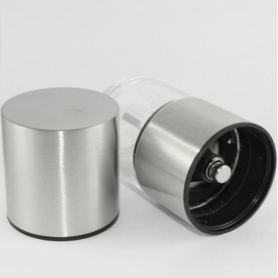 Picture of 1pcs Glaceon Salt and Pepper Grinder,Stainless Steel Push Button Grinder Modern Design Thumb Grinder, for Black Pepper,Portable Handy Pepper Mill for Travel, Breakfast, BBQ-Multicolor