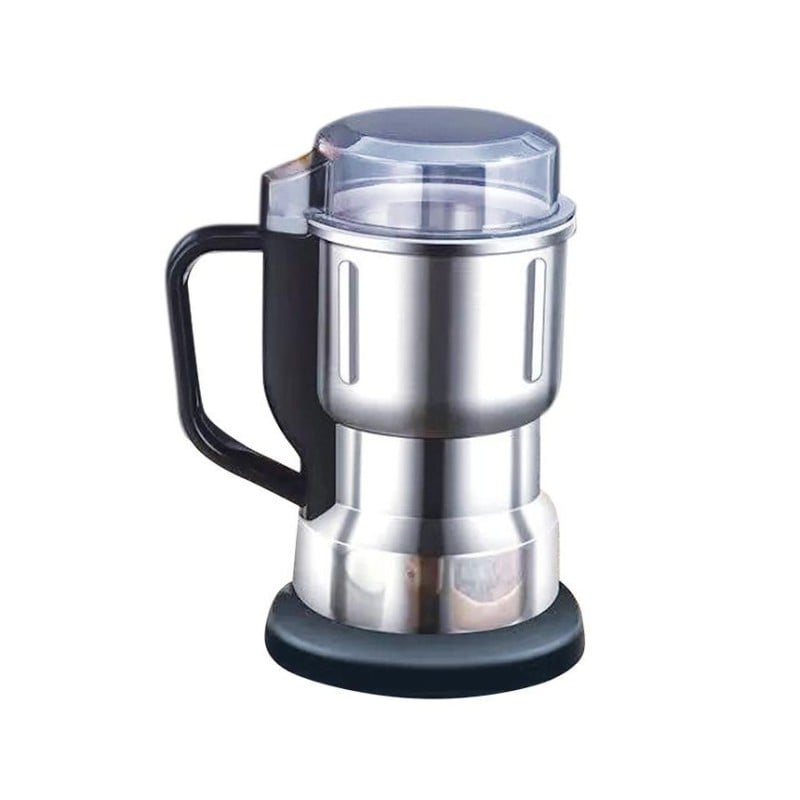 Picture of Prestige Food Multi Function Blender Grinder: Powerful 1500 Watt Stainless Steel Electric Coffee Bean Grinder Machine for Spices, Nuts, Grains, and Herbs | Compact Kitchen Appliance with Safety Lock and-Silver