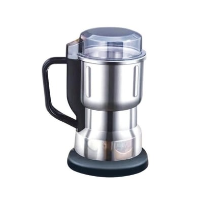 Picture of Prestige Food Multi Function Blender Grinder: Powerful 1500 Watt Stainless Steel Electric Coffee Bean Grinder Machine for Spices, Nuts, Grains, and Herbs | Compact Kitchen Appliance with Safety Lock and-Silver