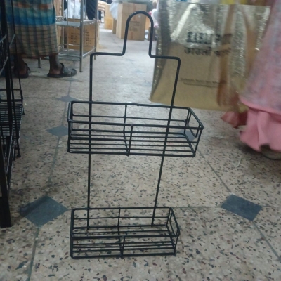 Picture of Shower Caddy Hanging Adjustable Shower Caddy, Rustproof Extended Length Shower 10*4*21 inch-Black