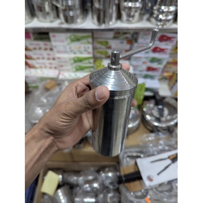 Picture of Premium Stainless Steel Sev Sancha Machine and Chanachur Maker with Multi-Functional Hand-Crank Design for Homemade Snacks, Murukku, Gathiya, and Idiyappam, Durable Rust-Resistant Silver Finish for Professional and Home Kitchen Use.-Silver