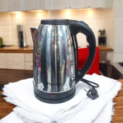 Picture of Prestige Electric Kettle 2.5L, 1500W Silver & Black, Stainless Steel & Plastic Body, Auto Shut-Off, Boil-Dry Protection, 220V 50Hz, Durable and Stylish Hot Water Boiler for Safe, Fast Boiling.-Multicolor