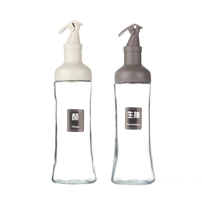 Picture of 500ml Glass Oil Bottle Household Kitchen Leak-proof Soy Sauce Bottle Oil Tank Sauce Vinegar Pot Without Oil Seasoning Bottle-Multicolor