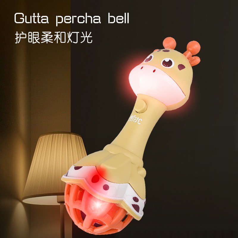 Picture of Animal Musical Rattle Stick Toy with Teether, Light & Sound | Giraffe Design Baby Toy | Safe for Infants | Random Color | Pack of 1-Multicolor