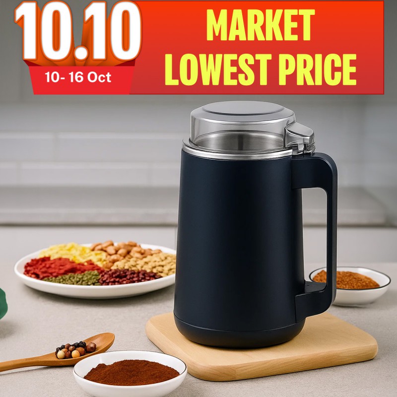 Picture of Powerful NM-8600 Electric Multi-Function Grinder Machine: 950W Stainless Steel Spice, Coffee Bean, Nuts, Grain Mill Blender for Home Kitchen Use with Eight-Page Blade | Original Quality & High Speed-Multicolor