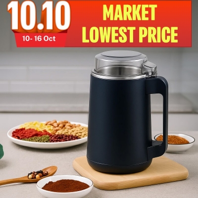 Picture of Powerful NM-8600 Electric Multi-Function Grinder Machine: 950W Stainless Steel Spice, Coffee Bean, Nuts, Grain Mill Blender for Home Kitchen Use with Eight-Page Blade | Original Quality & High Speed-Multicolor