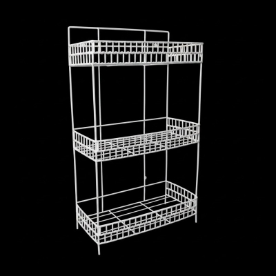 Picture of Buy 3 Tier Kitchen Spice Rack and Multipurpose Countertop Storage Organizer with White Powder Coated Finish for Organizing Spice Jars Bottles and Condiments in Small Kitchen Spaces Effectively for Home Use.-White