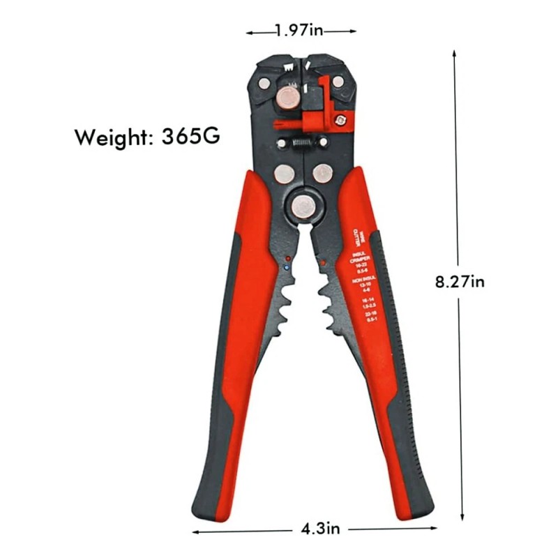 Picture of Wire Stripping Tool Self-adjusting regular size Automatic Wire Stripper/Cutting Pliers Tool-Multicolor