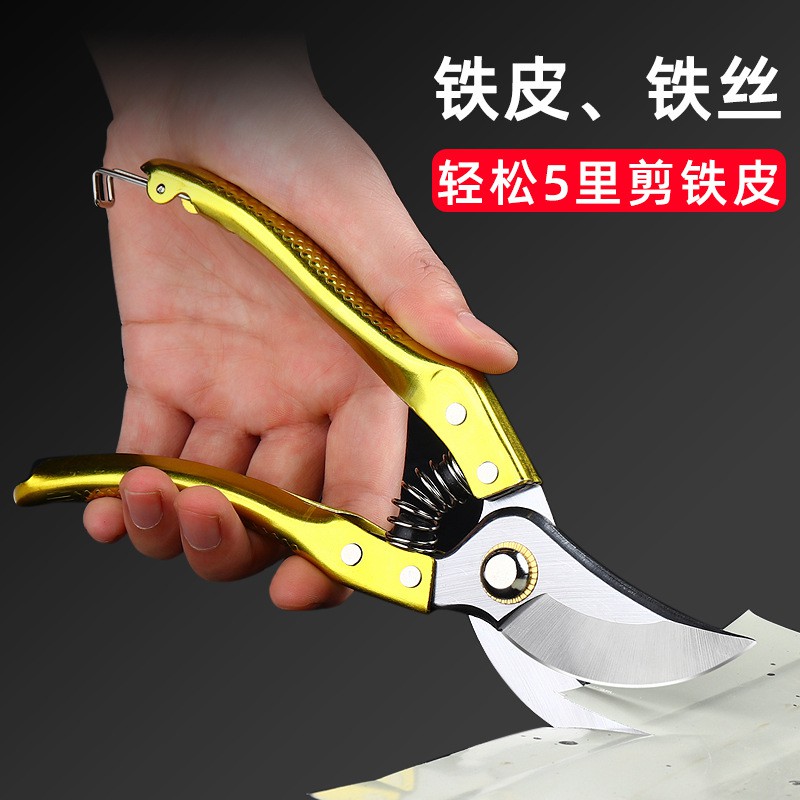 Picture of Pruning Shears - Steel Blade Pruner with Ergonomic Handles, Gardening Scissors, Bonsai Cutter, Professional Gardening Hand Tools-Multicolor
