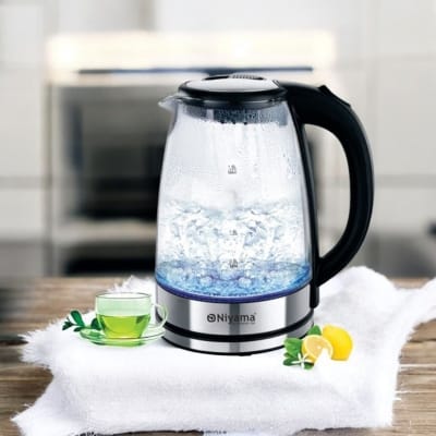 Picture of Glass Electric Kettle 1.8L, 1500W LED Water Boiler, BPA-Free Cordless Teapot with Stainless Steel Base, Auto Shut-Off & Boil-Dry Protection, Multiple Colors, 220V 50Hz Fast Boiling Design.-Multicolor