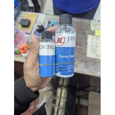Picture of JINCHENG Crystal Clear Epoxy Resin 3:1 Ratio for DIY Art Jewelry Making Wood Coating Table Top Casting High Gloss Anti-Yellowing Low Odor Professional Grade Resin and Hardener Kit for Crafters.-Multicolor