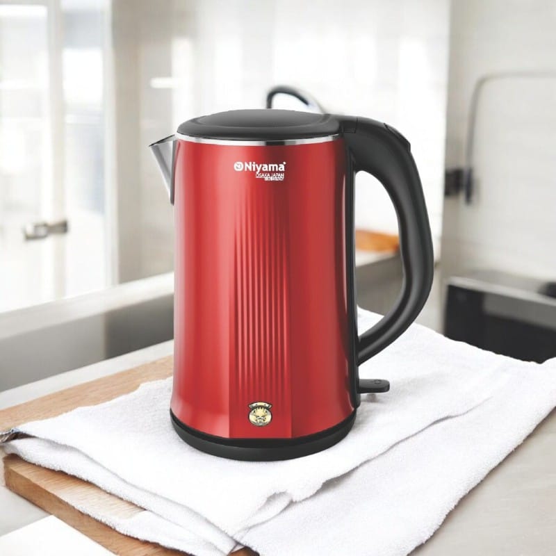 Picture of "Premium Safety Electric Kettle 1.8L 1800W with 304 Stainless Steel, Auto Power Off, Anti-Dry Protection, Double Body Design, Multiple Colors, 220V 50Hz – Fast Boiling, Safe and Durable"-Multicolor